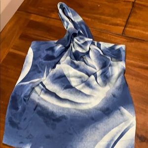 BCBG 100% Silk One Shoulder Top